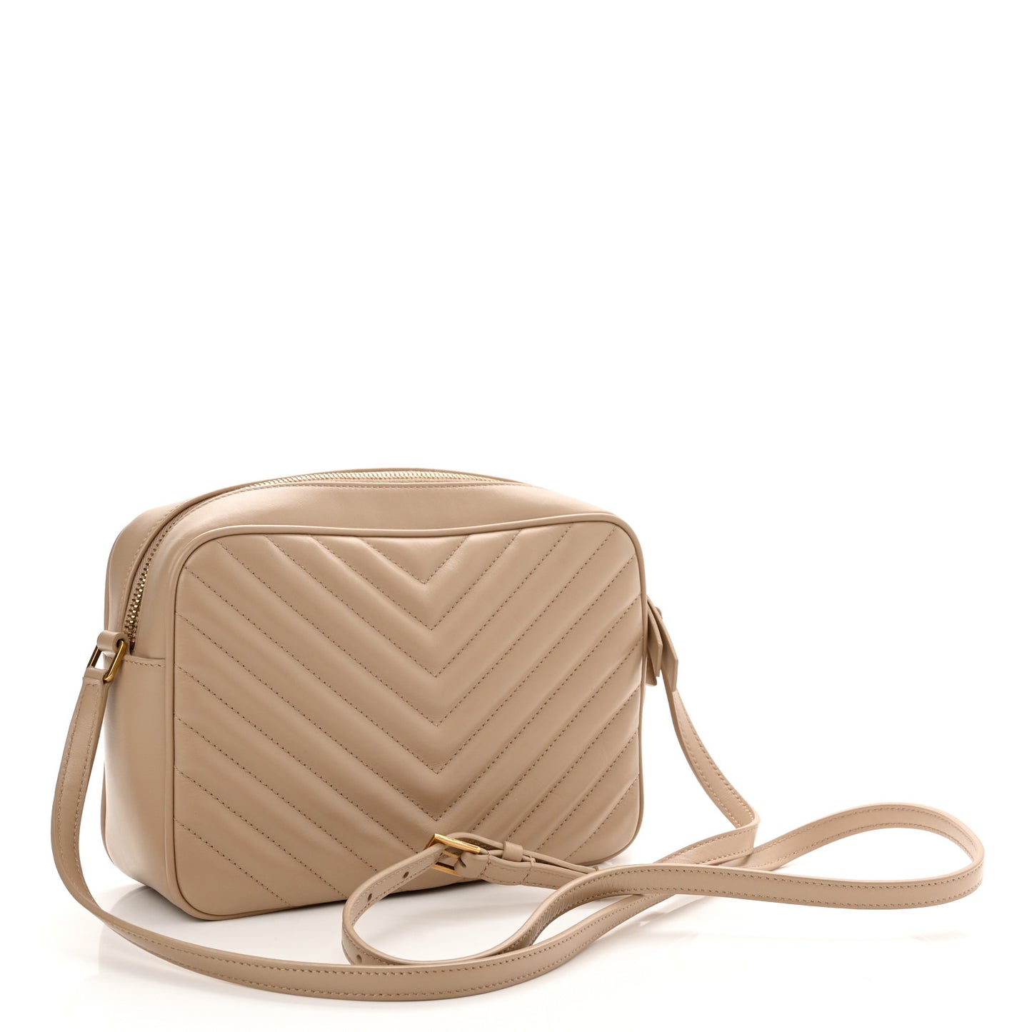 Calfskin Matelasse Monogram Lou Camera Bag Dark Beige