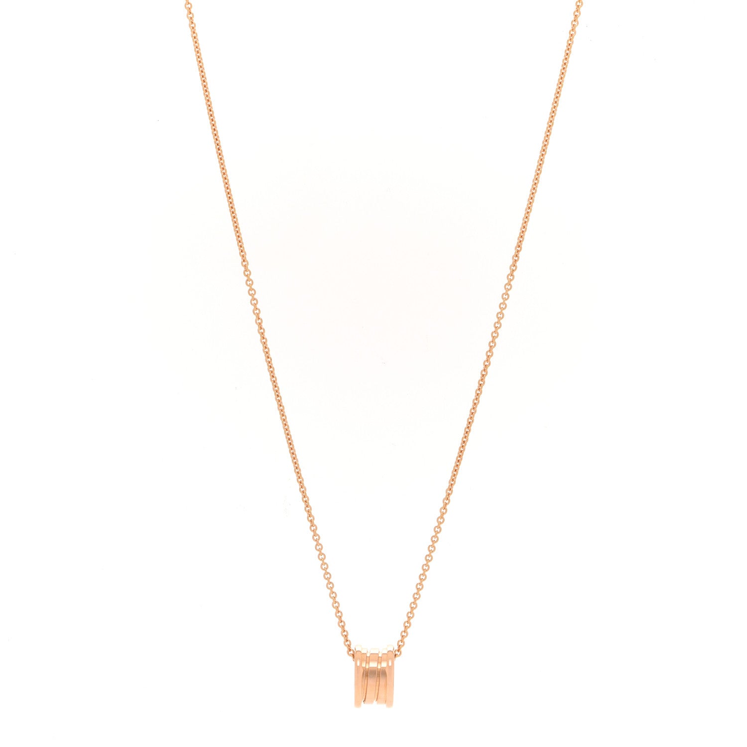 Bulgari 18K Rose Gold B.Zero1 Pendant Necklace 1 of 5