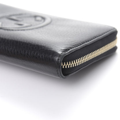 Gucci Pebbled Calfskin Soho Zip Around Wallet Black 8 of 10