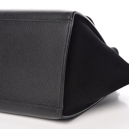 Celine Drummed Calfskin Suede Small Trapeze Black 11 of 11