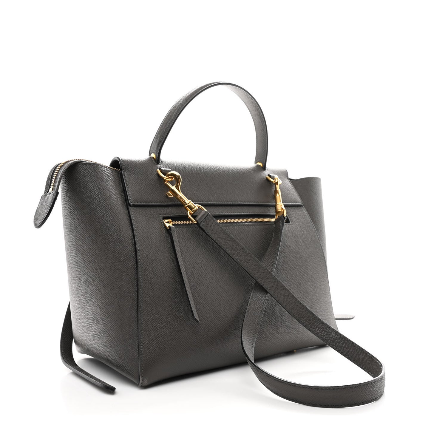 Grained Calfskin Mini Belt Bag Grey