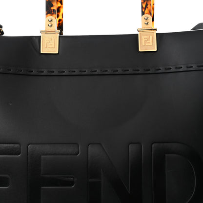 Fendi Vitello King Plexiglass Medium Fendi Sunshine Shopper Tote Black 9 of 13