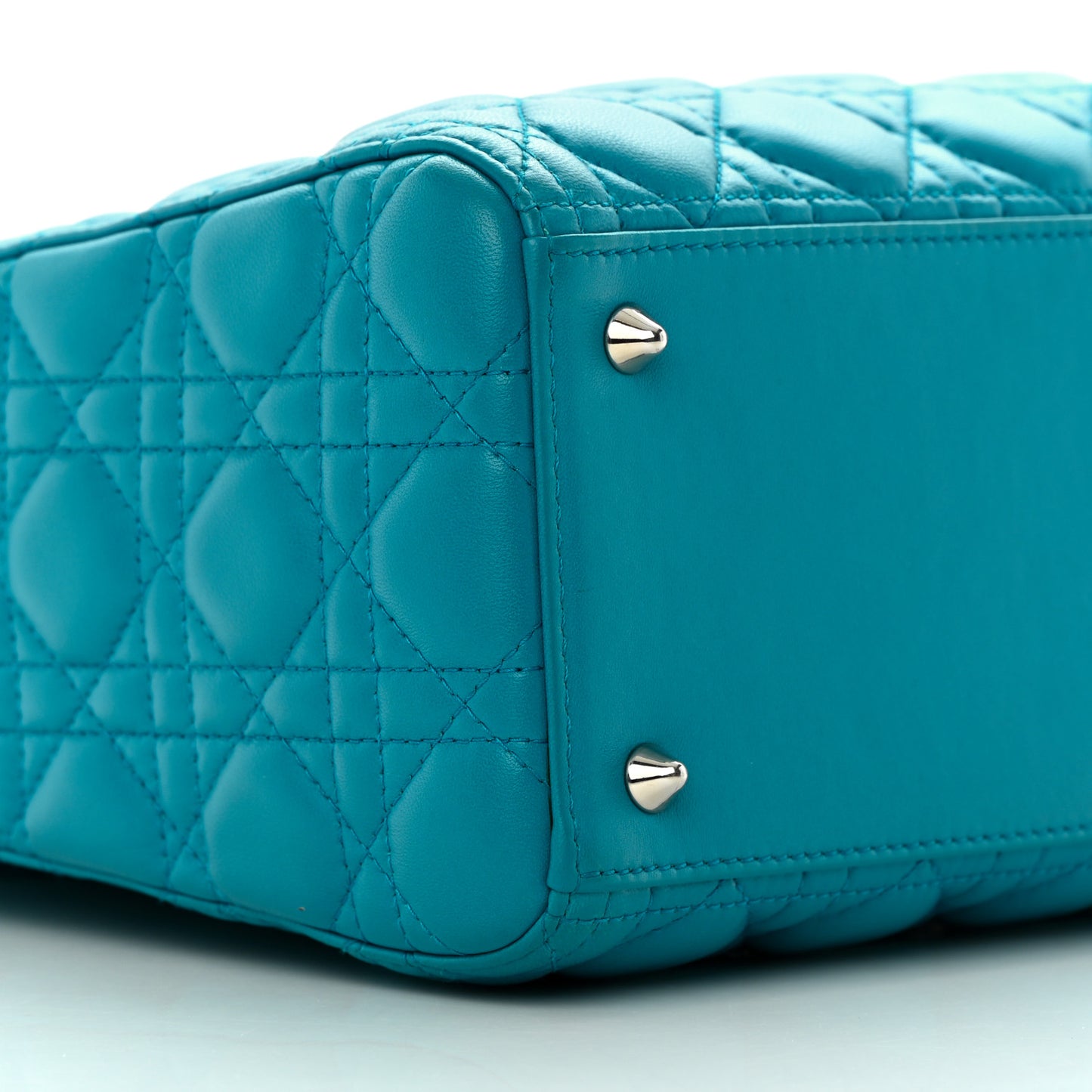 Lambskin Cannage Medium Lady Dior Blue