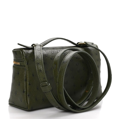 Loro Piana Ostrich L19 Extra Pocket Pouch Dark Lichen Green 3 of 8