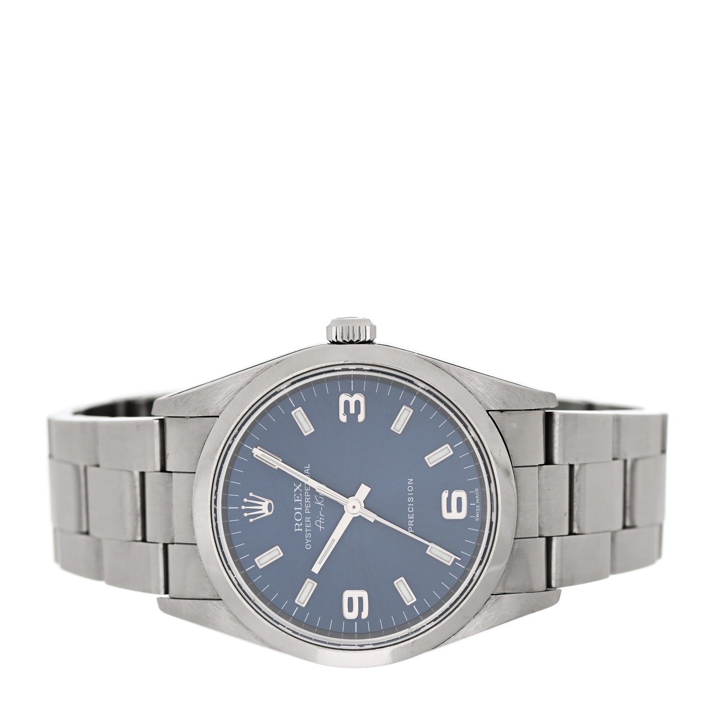 Stainless Steel 34mm Oyster Perpetual Air-King Watch Blue 14000M