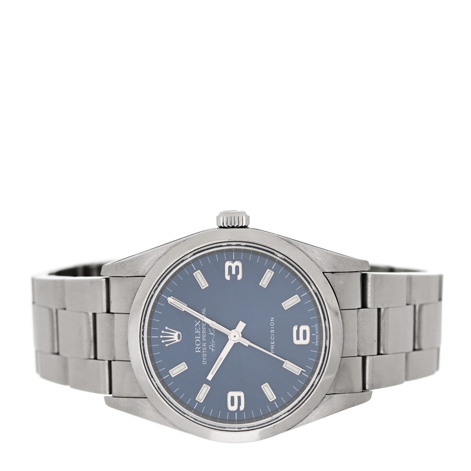 Rolex Stainless Steel 34mm Oyster Perpetual Air-King Watch Blue 14000M 2 of 5