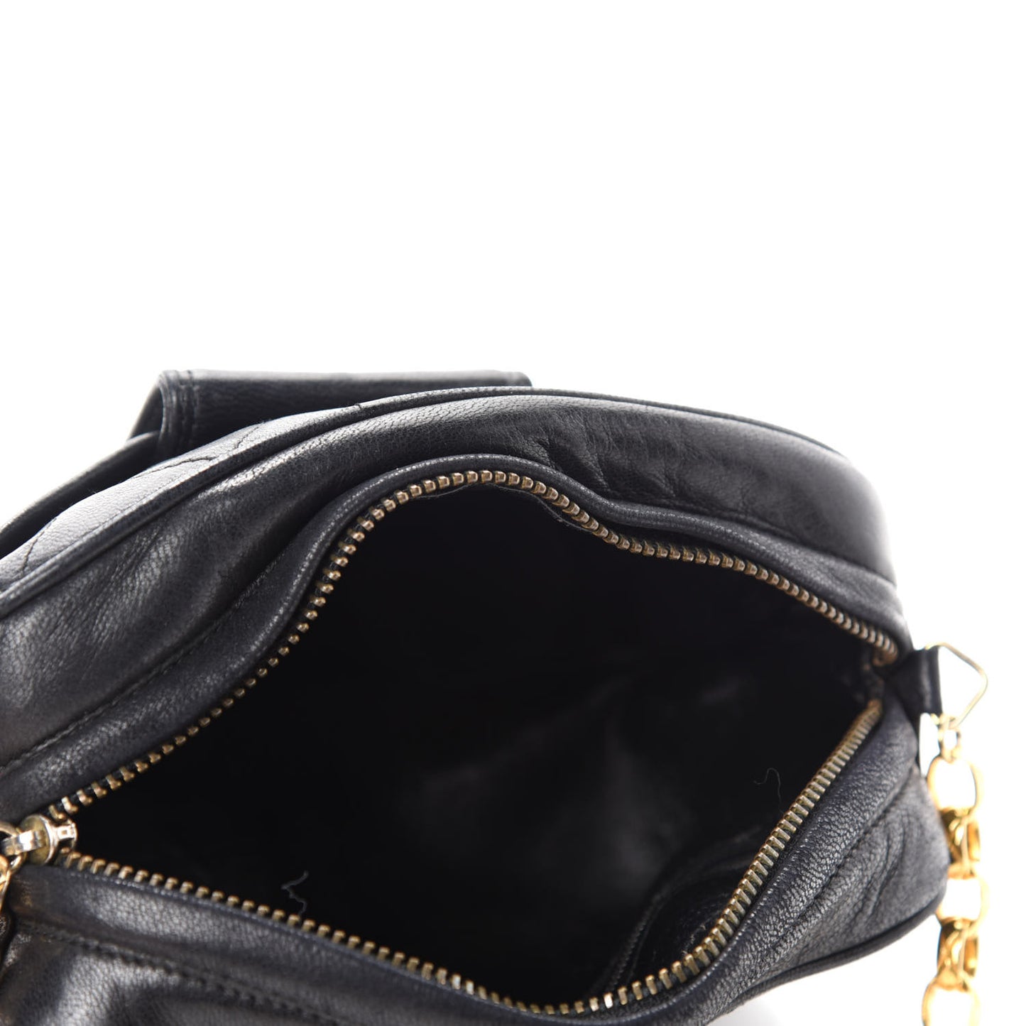 Lambskin Quilted CC Tassel Camera Bag Black