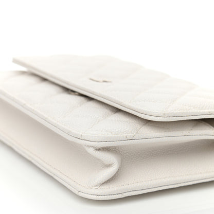 Chanel Caviar Quilted Wallet On Chain WOC White 11 of 13