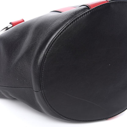Alexander McQueen Calfskin Butterfly Bag Black Red 8 of 10