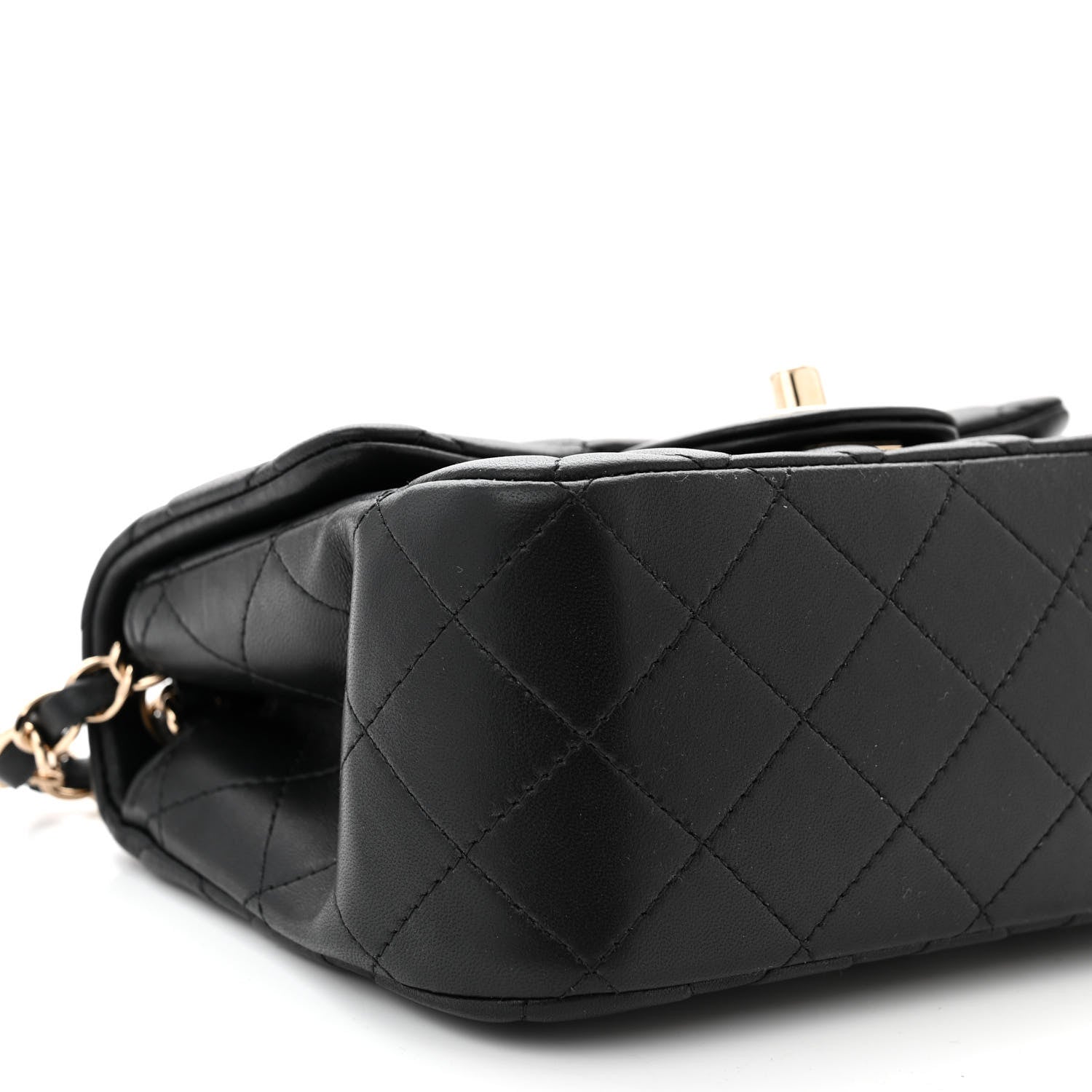 Chanel Lambskin Quilted Mini Square Flap Black 9 of 10