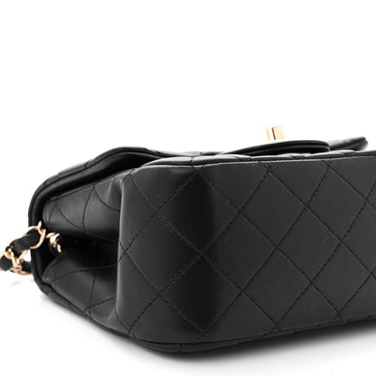 Chanel Lambskin Quilted Mini Square Flap Black 9 of 10