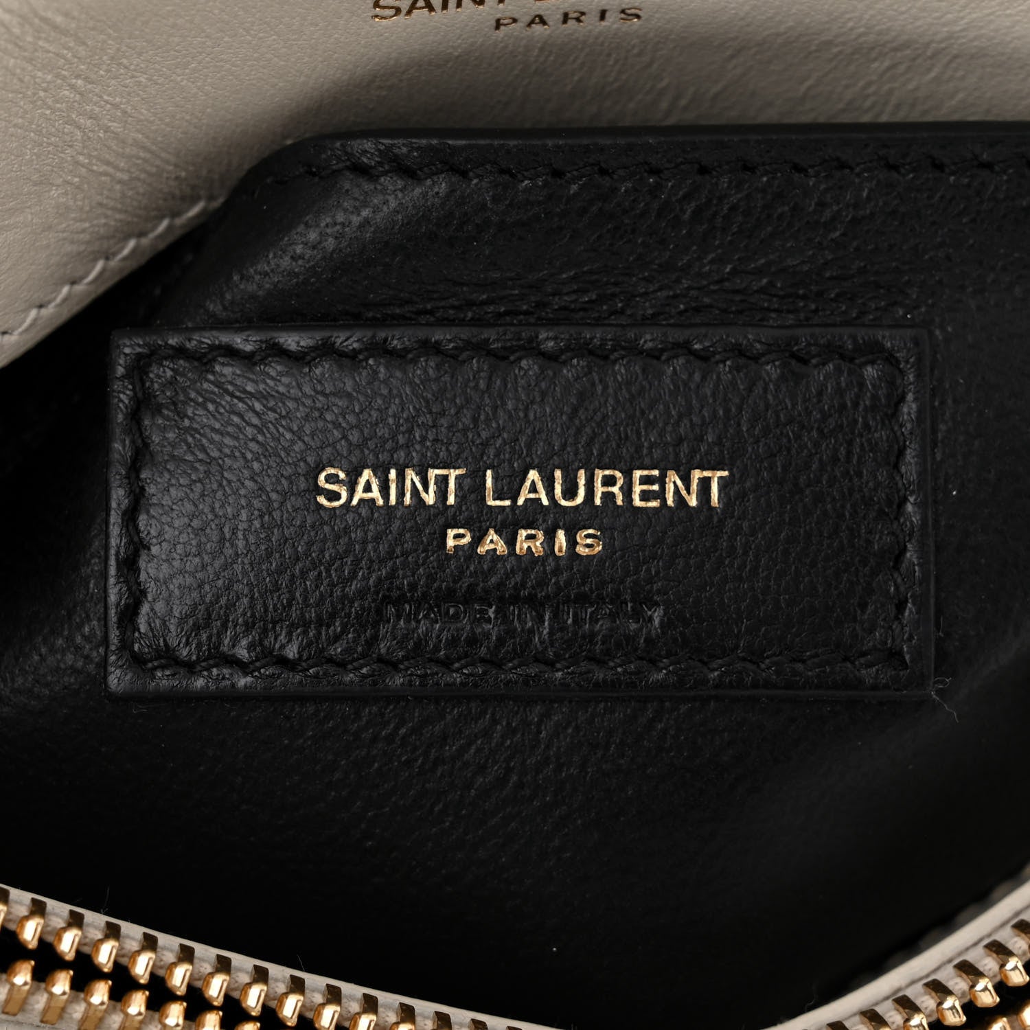 Saint Laurent Calfskin Y Quilted Monogram Small Loulou Chain Satchel Blanc Vintage 6 of 11