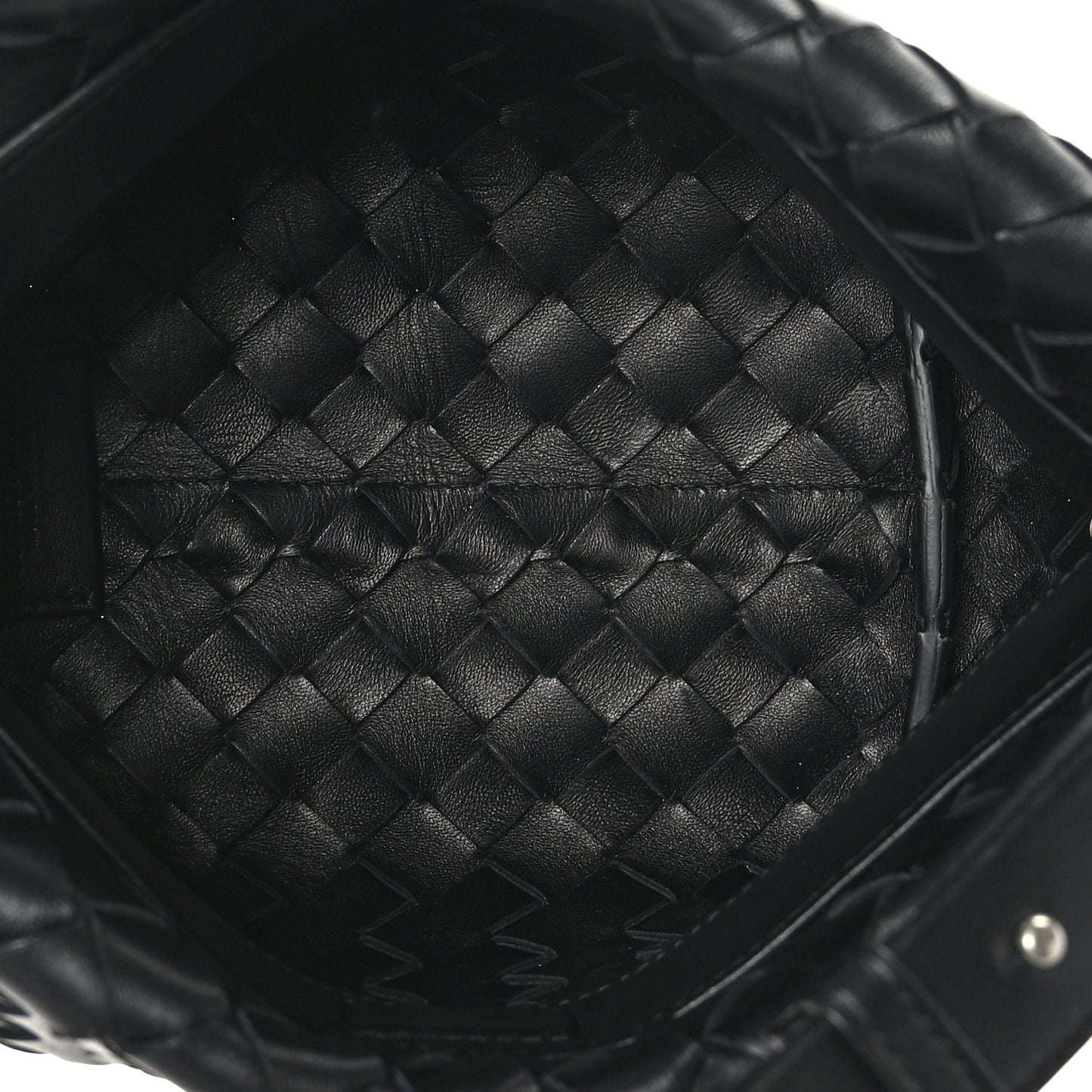 Nappa Intrecciato Tie Shoulder Bag Black