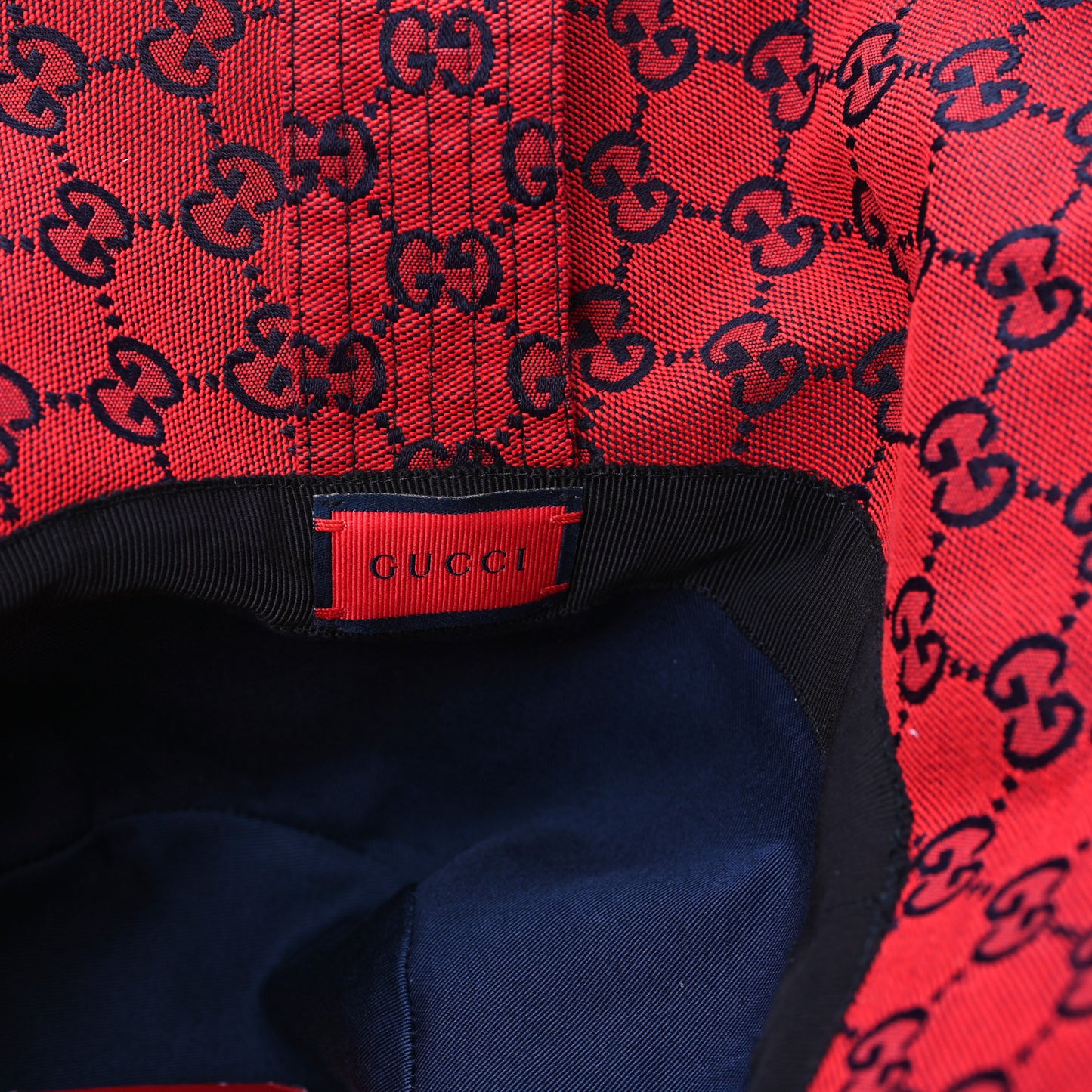 Monogram Wide Brim Hat L Red Blue