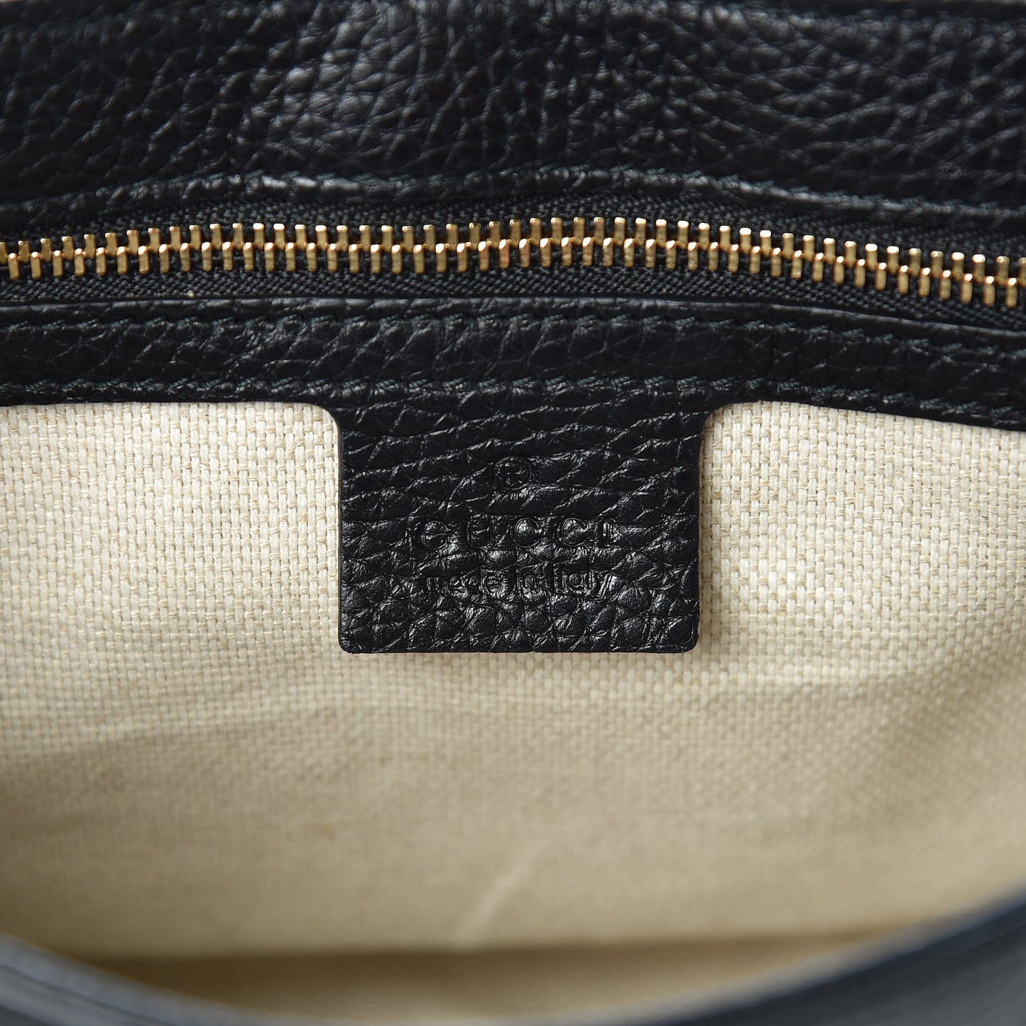 Pebbled Calfskin Medium Soho Flap Crossbody Black