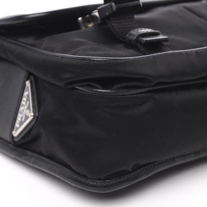 Prada Tessuto Nylon Saffiano Logo Messenger Bag Black 8 of 10