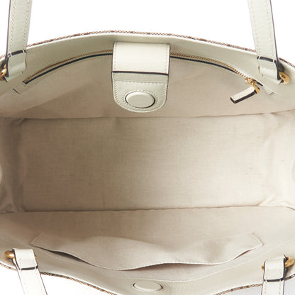 Gucci Monogram New Sakai Calfskin Lux Horsebit 1955 Tote Beige Ebony Mystic White 4 of 8