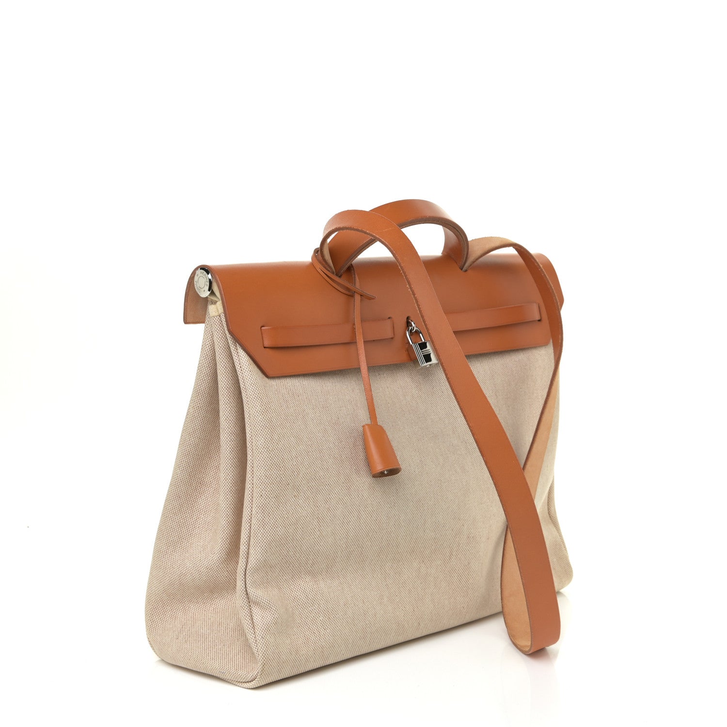 Hermes Toile Vache Calfskin Herbag 36 MM Natural 3 of 17