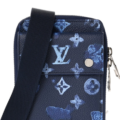 Louis Vuitton Monogram Ink Watercolor Phone Pouch Blue 7 of 10