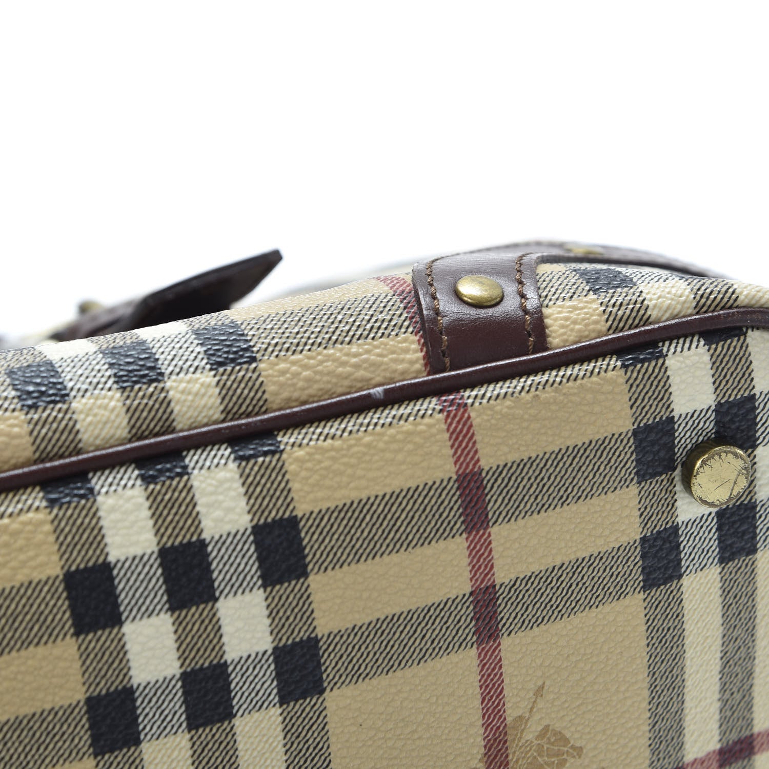 Burberry Haymarket Check Buckle Satchel Chocolate 7 of 11