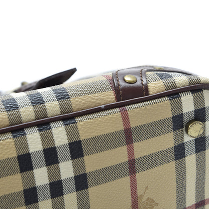 Burberry Haymarket Check Buckle Satchel Chocolate 7 of 11