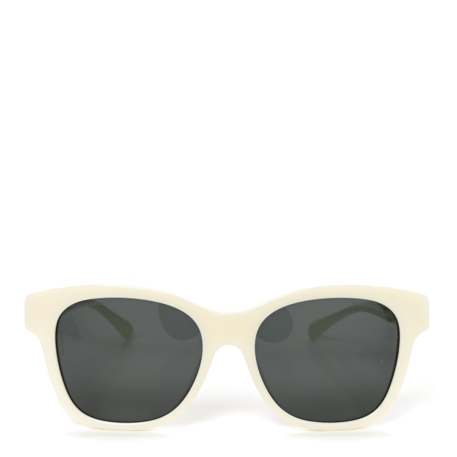 Chanel Acetate Polarized Pearl CC Square Sunglasses 5482-H-A White 2 of 7