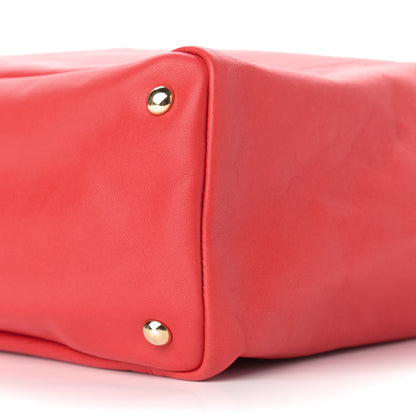 Saint Laurent Calfskin Lucky Chyc Tote Red 6 of 9