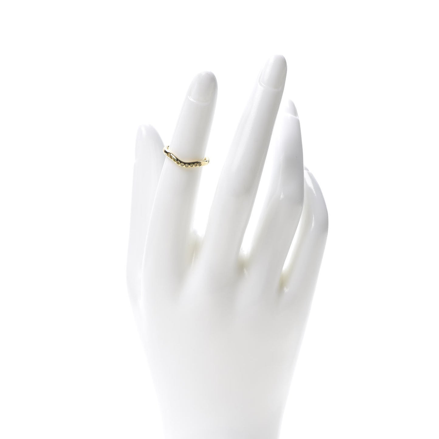 18K Yellow Gold Yellow Diamond Elsa Peretti Wedding Band Ring 47 4