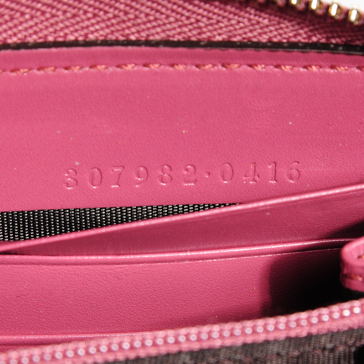 Gucci Imprime Monogram GG Pierce Zip Around Wallet Vintage Rose 7 of 8