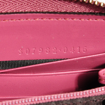 Gucci Imprime Monogram GG Pierce Zip Around Wallet Vintage Rose 7 of 8
