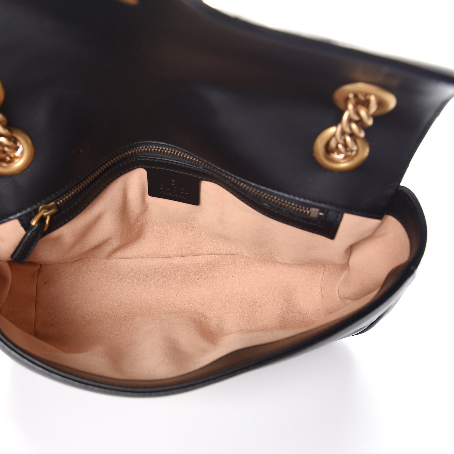 Gucci Calfskin Matelasse Small GG Marmont Shoulder Bag Black 5 of 12
