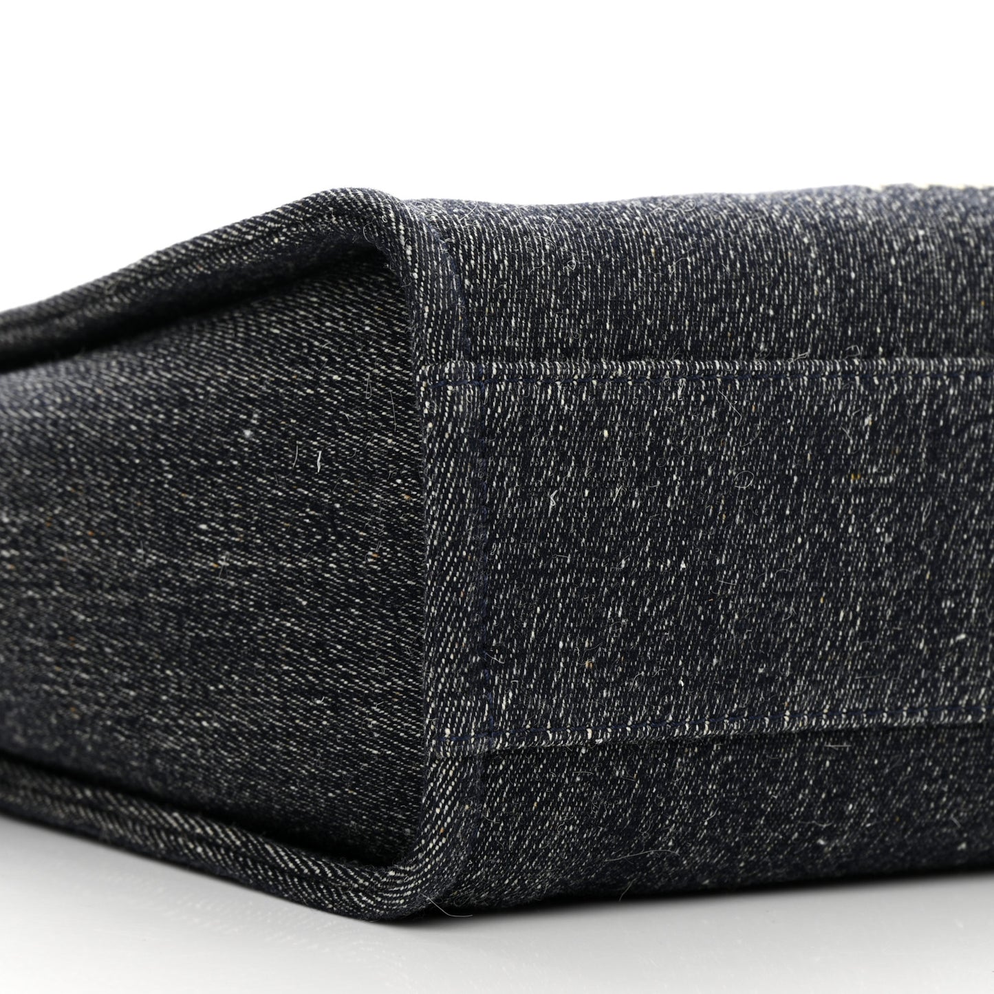 Denim Medium Deauville Tote Dark Blue White