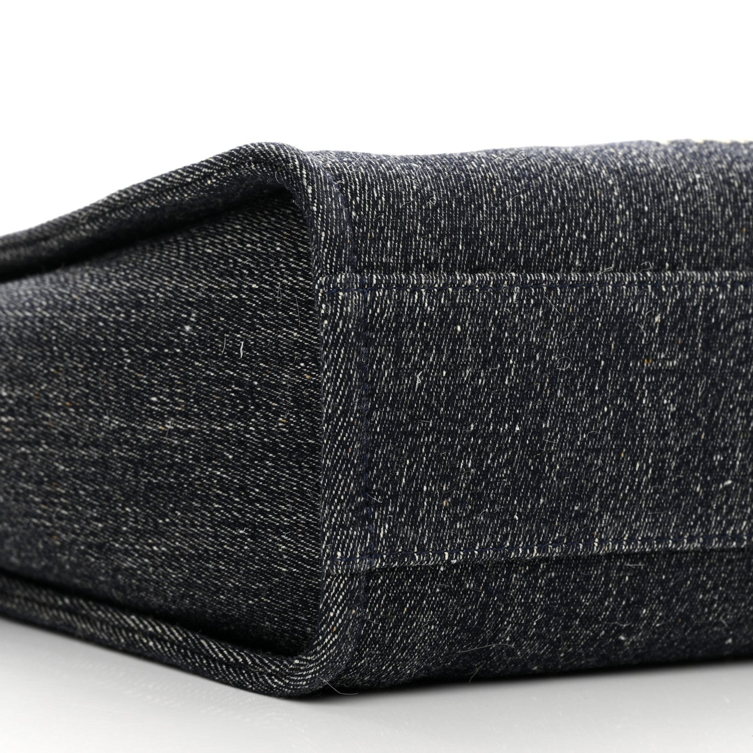 Chanel Denim Medium Deauville Tote Dark Blue White 10 of 13