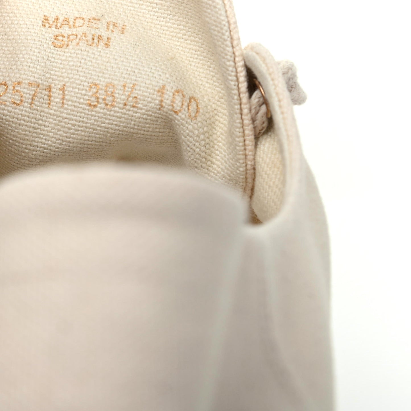 Canvas Logo Lace-Up Platform Espadrilles 38.5 Greggio Grege
