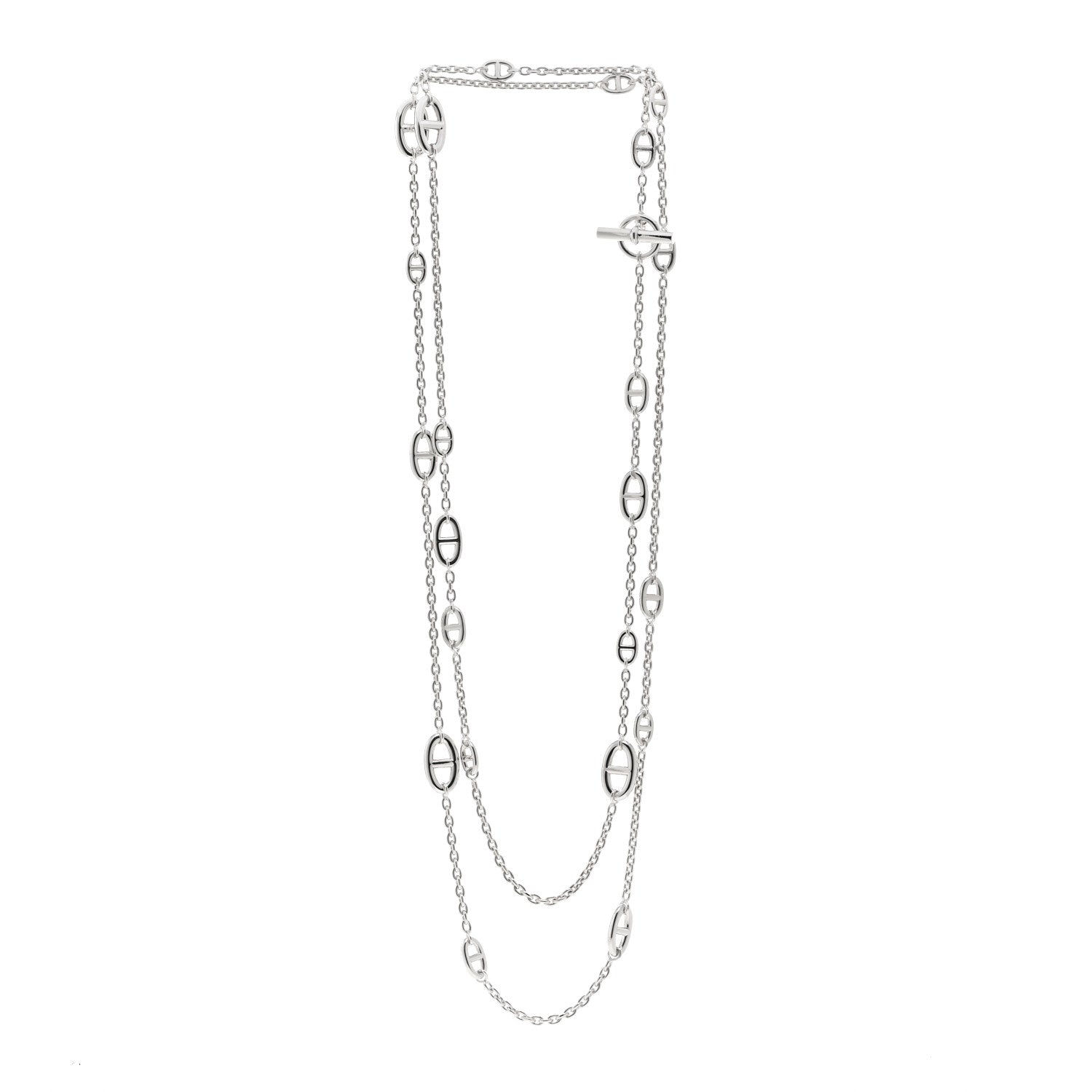 Hermes Sterling Silver Farandole Necklace 160 3 of 4