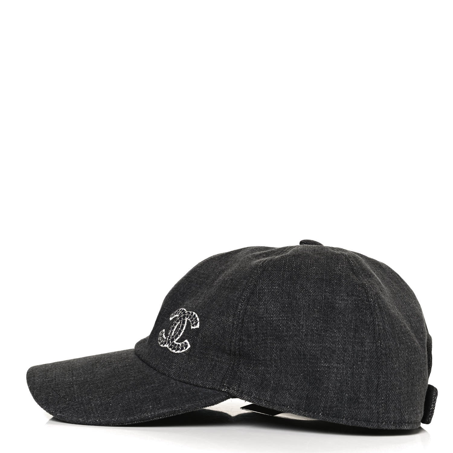 Chanel Cotton Sequin CC Cap Hat Black 3 of 8