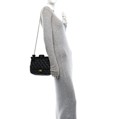 Chanel Aged Calfskin Quilted 2.55 Reissue 225 Hanger Flap Black 2 of 10