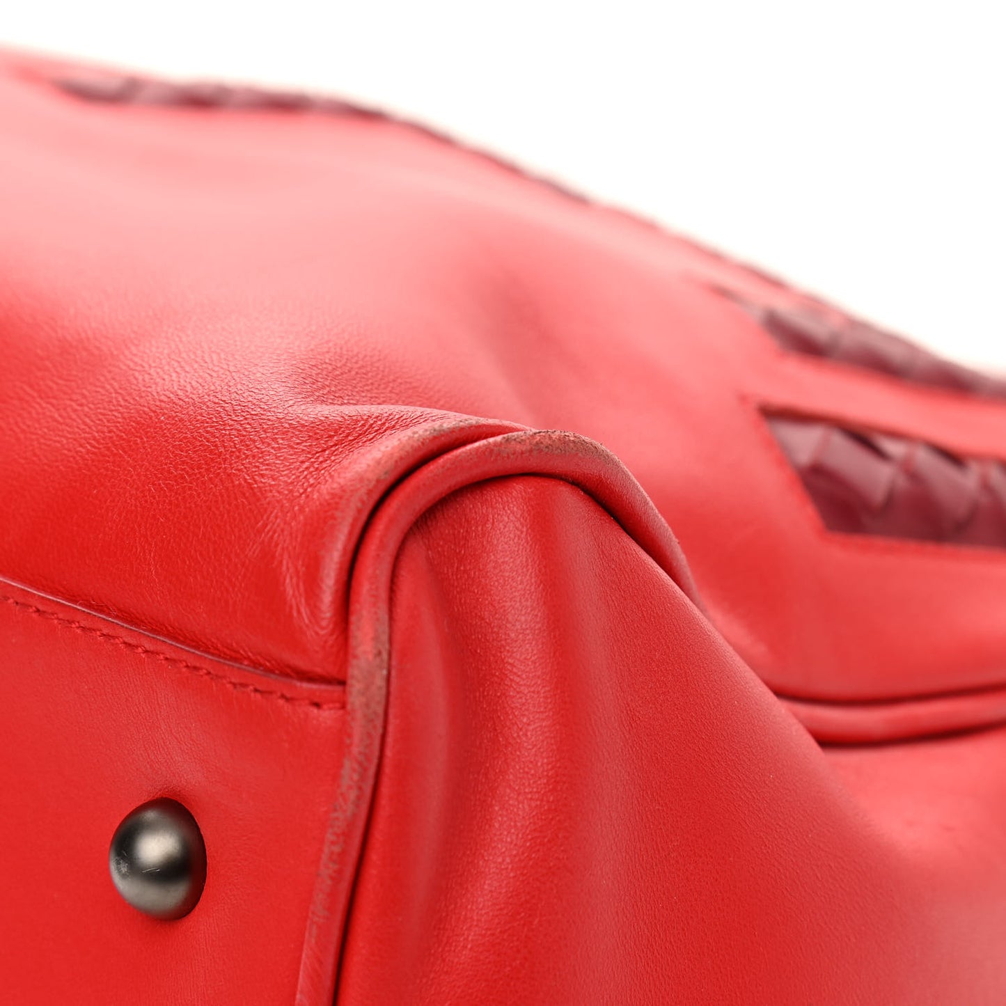 Nappa Intrecciato Light Calf Tote Red