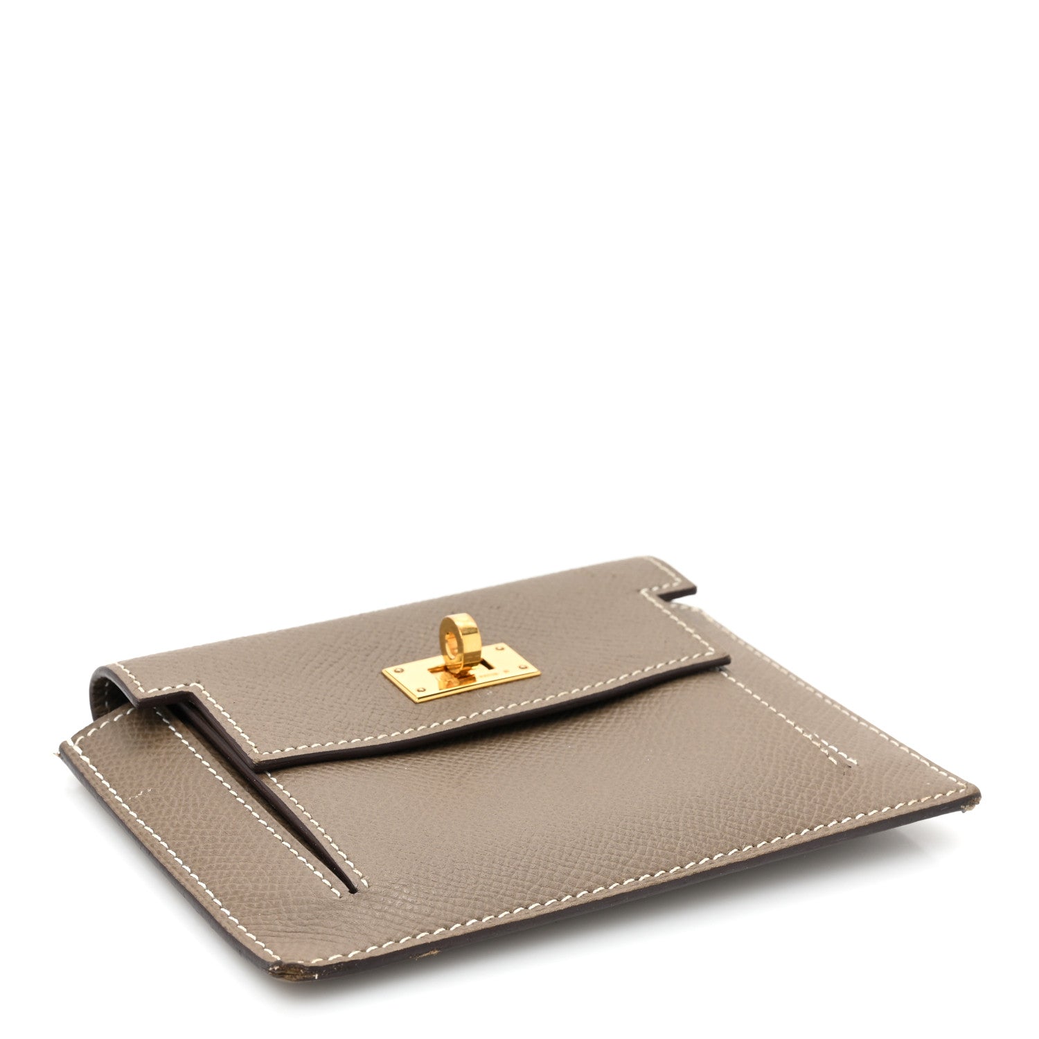 Hermes Epsom Kelly Pocket Compact Wallet Etoupe 4 of 13