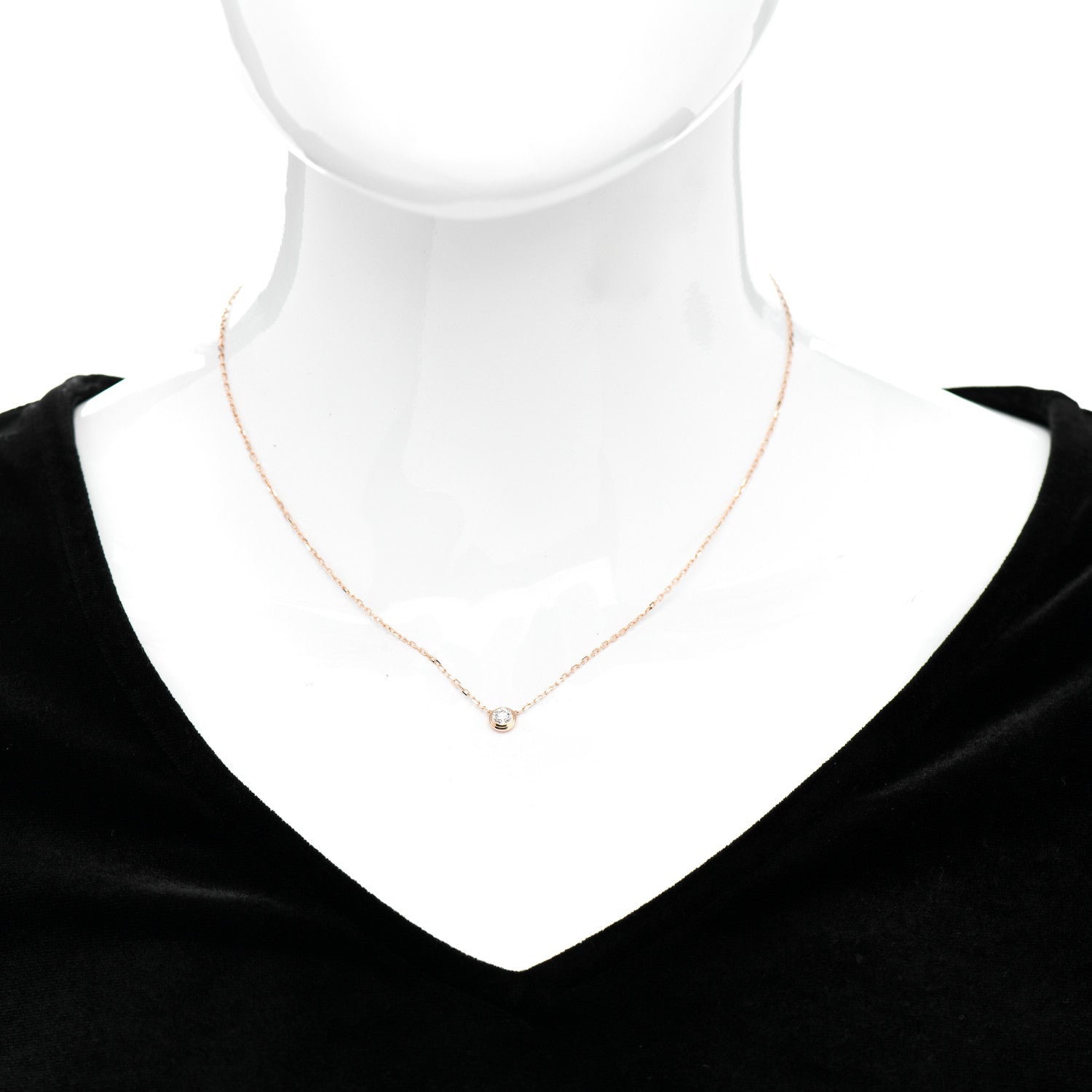Cartier 18K Pink Gold Diamond LM D'Amour Pendant Necklace 2 of 5