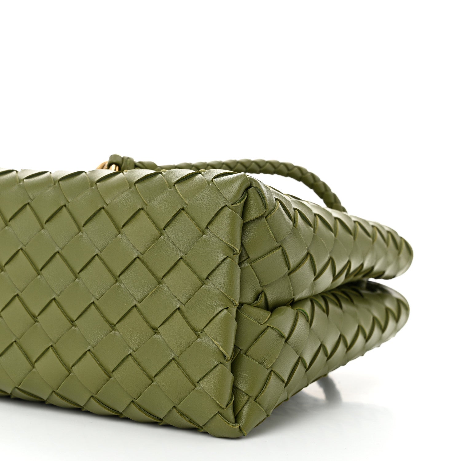 Bottega Veneta Nappa Intrecciato Small Andiamo Shoulder Bag Matcha