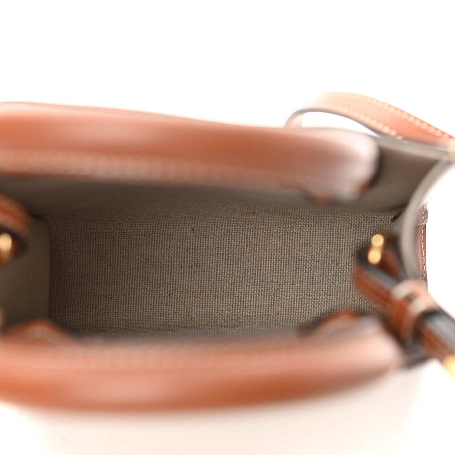Canvas Calfskin St. Tropez Mini Vertical Cabas Natural Tan