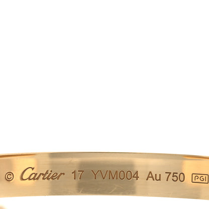 Cartier 18K Yellow Gold LOVE Cuff Bracelet 17 3 of 3