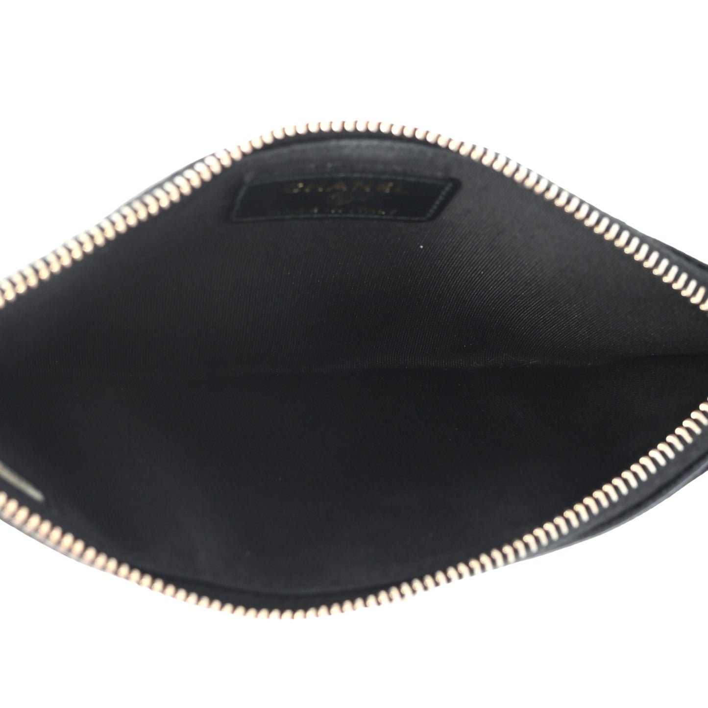 Caviar Quilted Classic Zip Boy Pouch Black