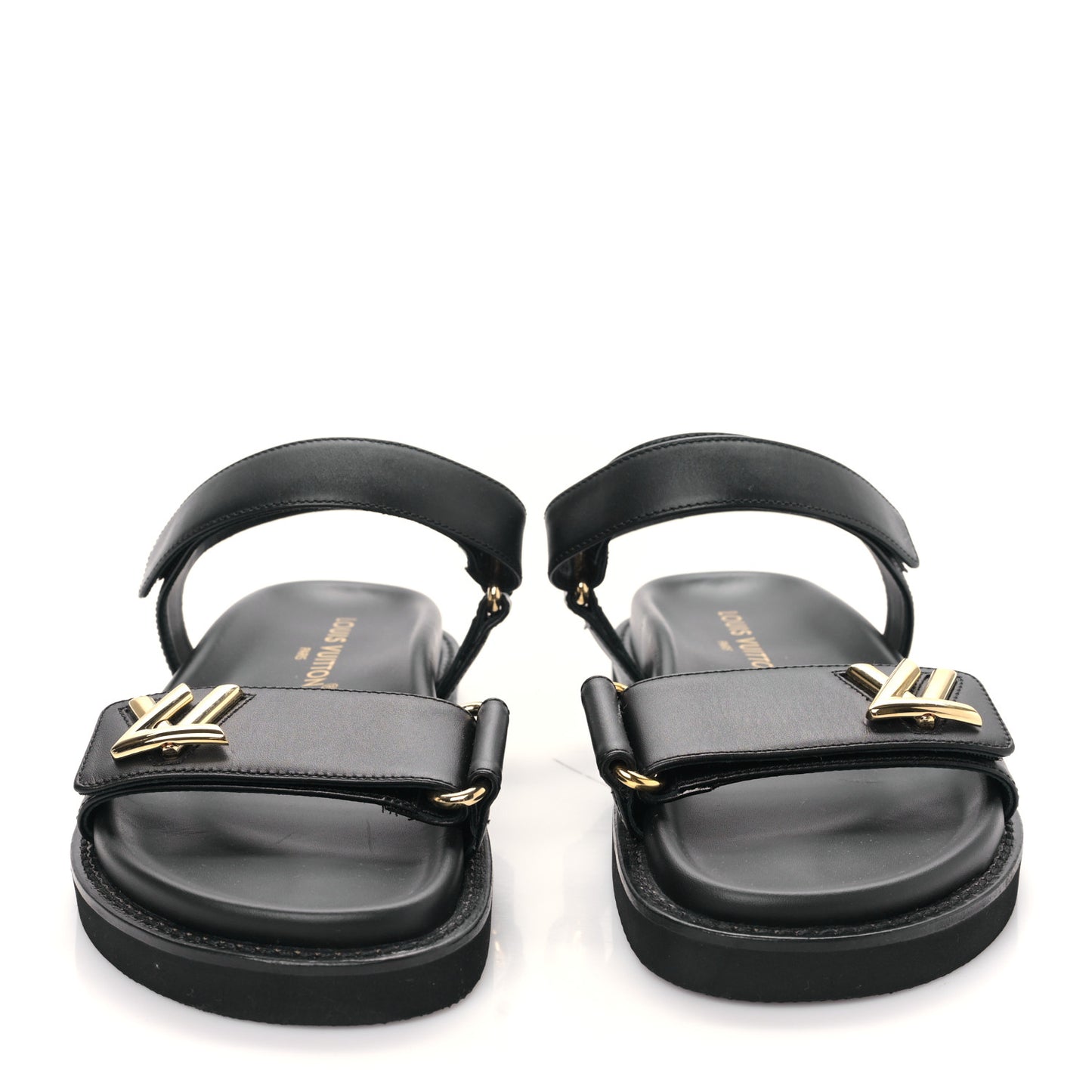 Lambskin Sunset Comfort Flat Sandal 39 Black