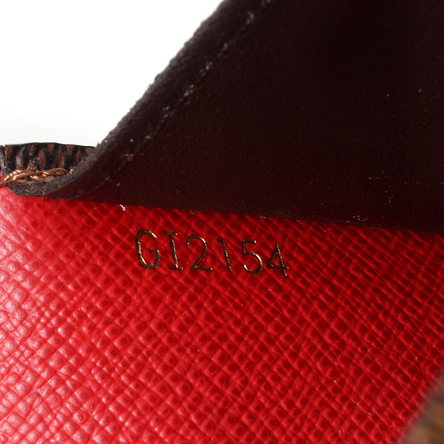 Damier Ebene Josephine Wallet Red