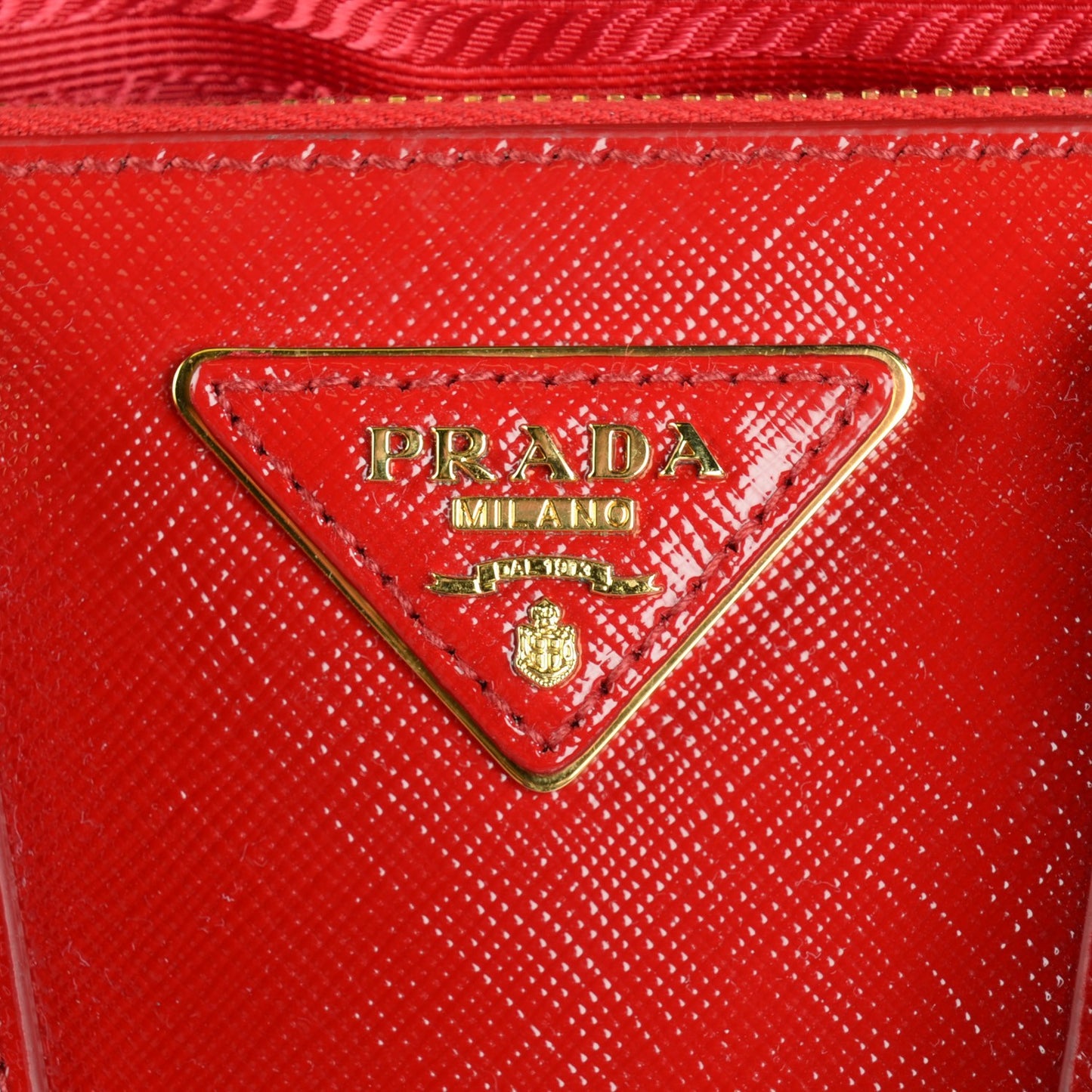 Saffiano Vernice Mini Promenade Tote Rosso