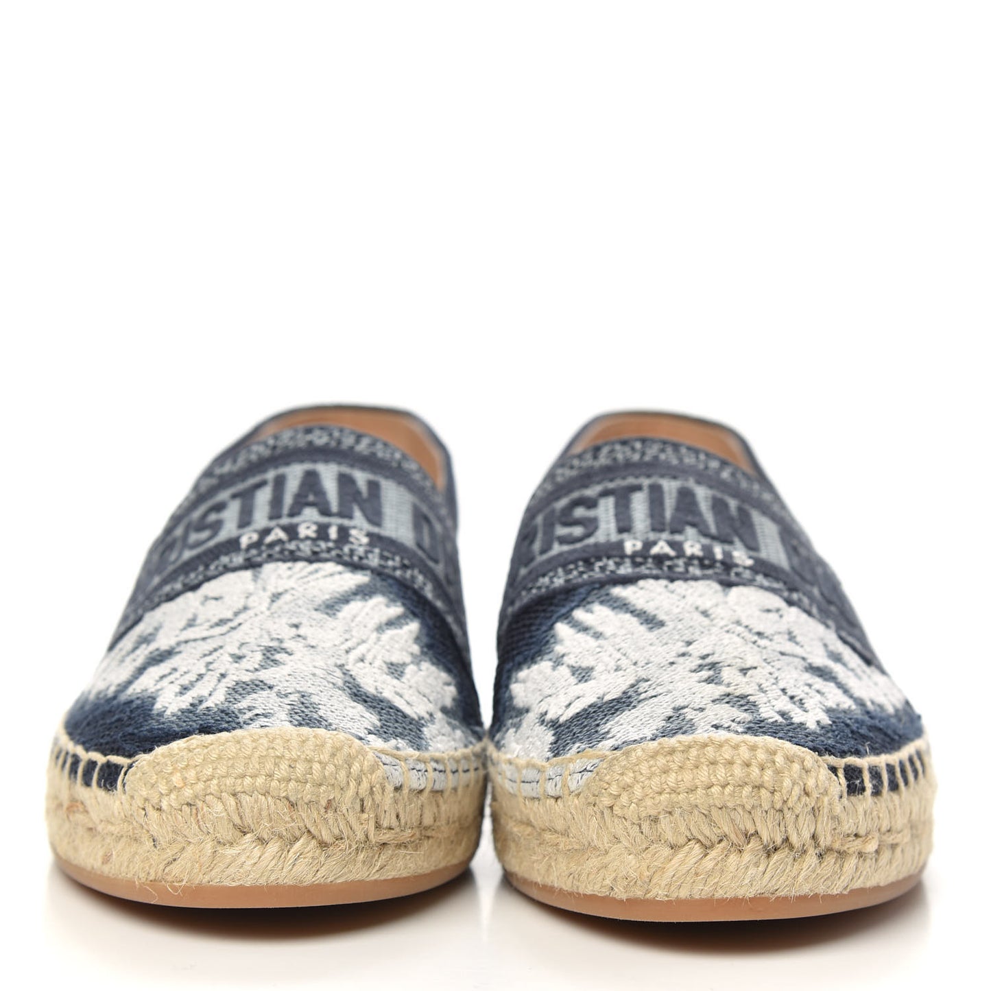 Canvas Tie and Dior Embroidered Granville 15mm Espadrilles 38.5 Denim