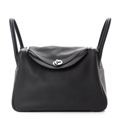 Hermes Taurillon Clemence Lindy 30 Black 1 of 13