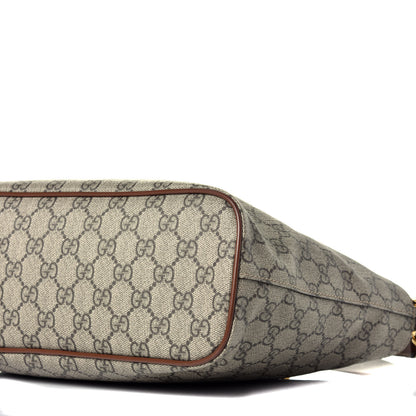 Gucci Soft GG Supreme Monogram Small Crossbody Tote Beige Cuir 10 of 11